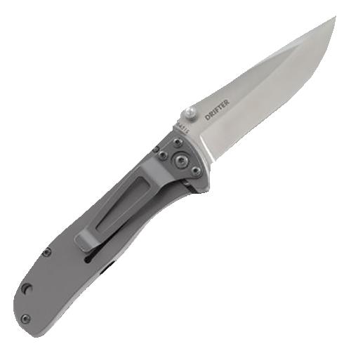 Columbia River Drifter Large Drop Point Folding Knife w/Plain Edge & 2Cr13 Stainless Handle (6461S)