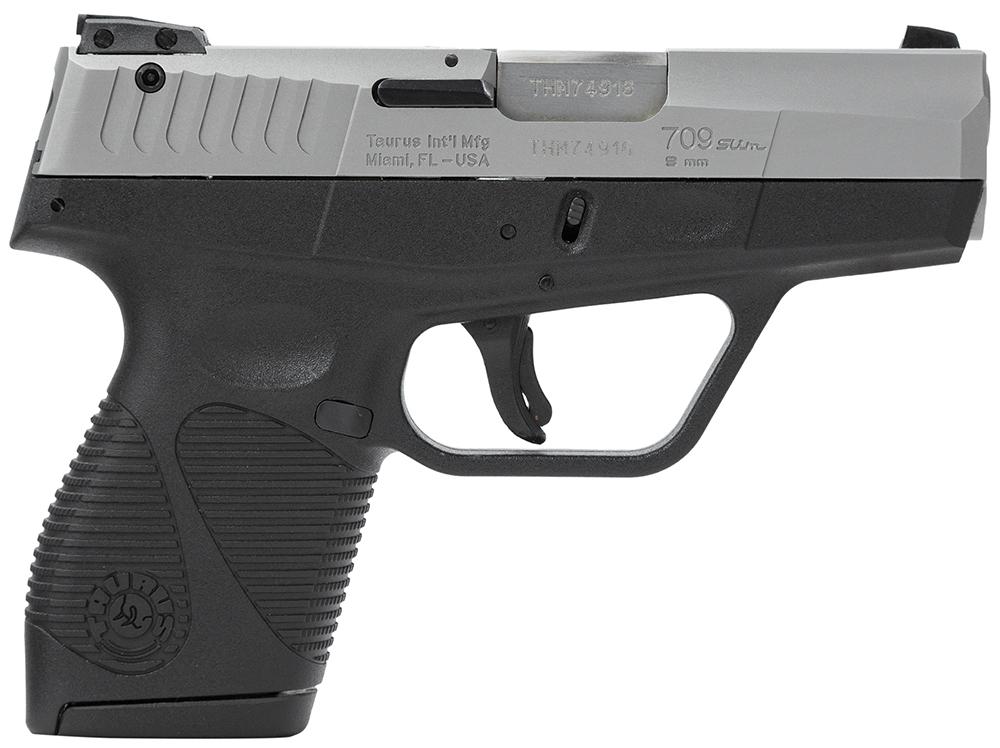 Taurus 709 Slim Semi-Auto Pistol 1709039FS, 9mm, 3", Black Polymer Grips, Black Finish, 7 Rds