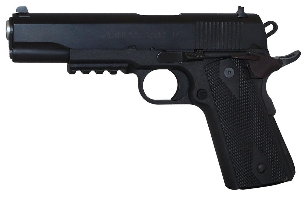 EAA Witness 1911 Pistol 600347, 45 ACP, 5.0", Black Grips, Black Finish, 8 Rds