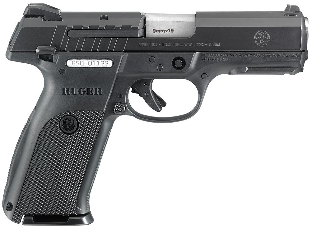 Ruger SR9E Pistol 3341, 9mm, 4.1", Black Polymer Grips, Black Finish, 10 Rds