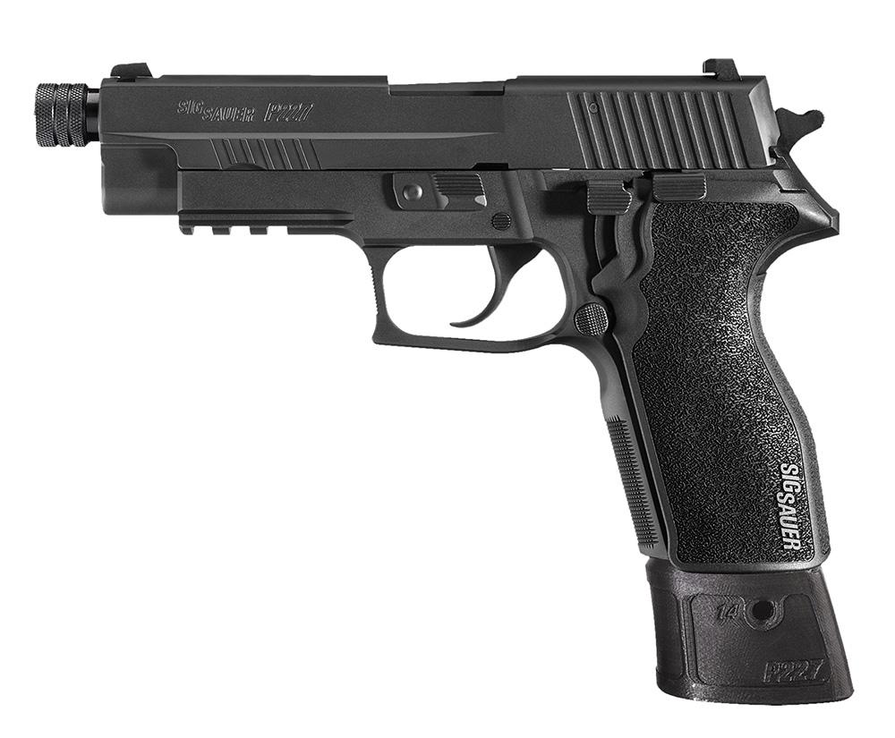 Sig P227 Tactical Pistol E27R45TAC, 45 ACP, 4.4" Threaded, Black G10 Grips, Black Finish, 14 Rds