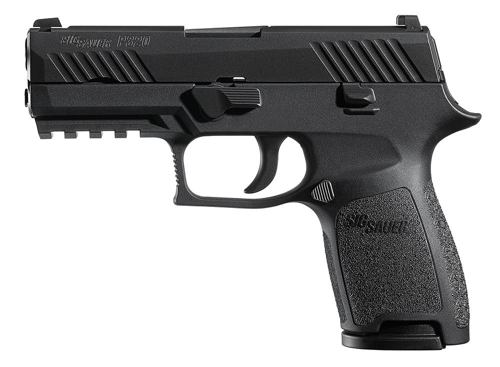 Sig P320 Compast Pistol 320C45B, 45 ACP, 3.9", Black Poly Grip/Frame, Black Finish, 9 Rds