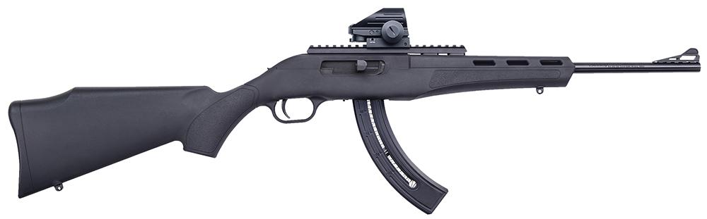 Mossberg Blaze Semi-Auto Rifle 37316, 22 Long Rifle, 16.5", Black Synthetic Stock, Blued Finish, 25 Rds