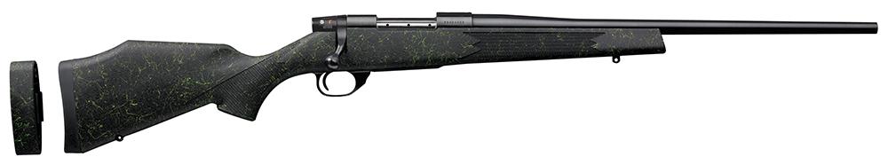 Weatherby Vanguard S2 Volt Rifle VLT222RR0O, 22-250 Remington, 20", Black w/Green Spiderweb Synthetic Stock, Blued Finish, 5 Rds