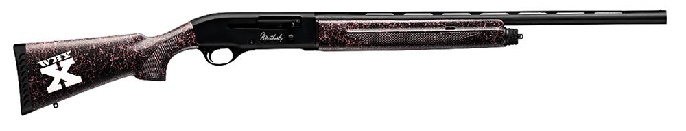 Weatherby SA-08 GH2 Cmpt Semi-Auto Shotgun SA08GY2024PG, 20 Gauge, 24", 3" Chmbr, Synthetic Black w/Pink Spiderweb Stock, Black Finish
