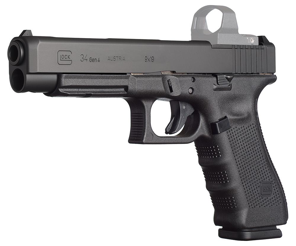 Glock 34 Gen4 Modular Optic System Pistol PG3430101MOS, 9mm, 5.3", Black Polymer Grips, Black Finish, 10 Rds