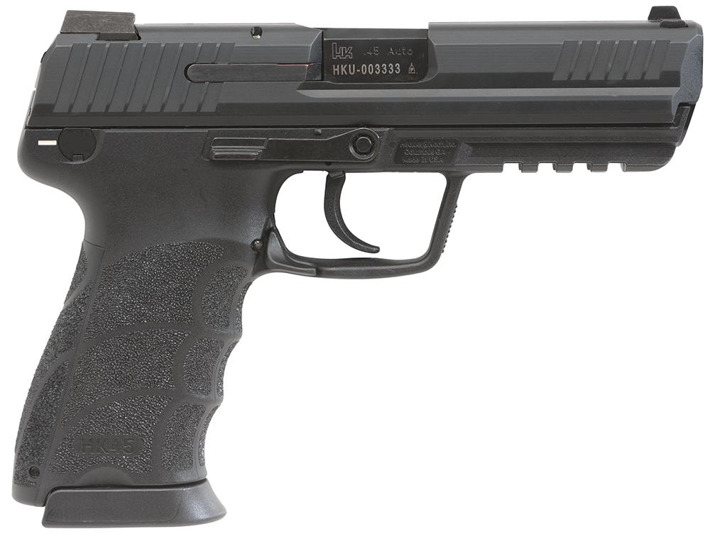 Heckler & Koch HK45 V7 DAO Pistol 745007LEA5, 45 ACP, 4.5", Black Interchangeable Backstrap Grips, Black Finish, 10 Rds