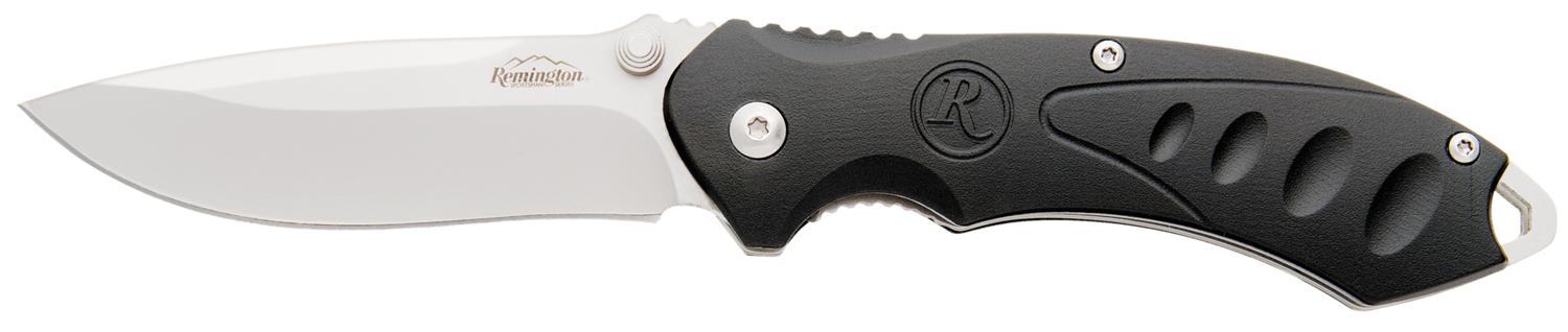 Remington F.A.S.T. 2.0 Drop Point Folding Knife w/Plain Edge & Aluminum Black Handle (11608)