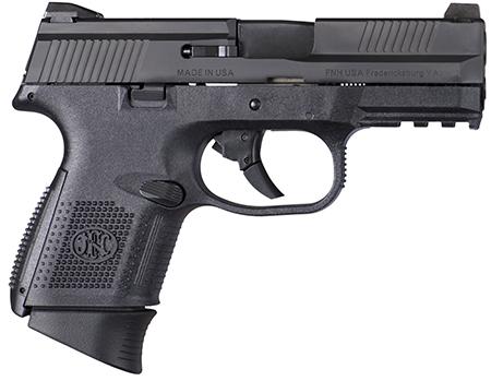 FN Herstal FNS9 Compact Pistol 66694, 9mm, 3.6", Black Polymer Grips, Black Finish, 10 Rds