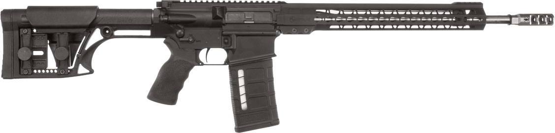 Armalite AR-10 3-Gun Rifle AR103GN18, 308 Winchester, 18", MBA-1 Stock, Black Cerakote Finish, 25 Rds
