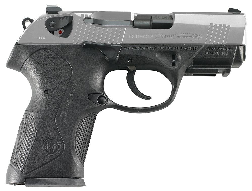 Beretta PX$ Storm Inox Compact Pistol JXC9F51, 9mm, 3.3", Black Interchangeable Backstrap Grips, Stainless Finish, 15 Rds