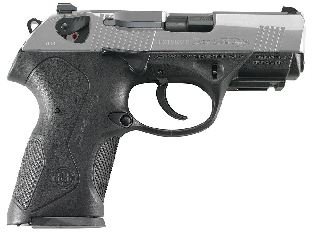 Beretta PX4 Storm Inox Compact Pistol JXC9F50, 9mm, 3.3", Black Interchangeable Backstrap Grips, Stainless Finish, 10 Rds