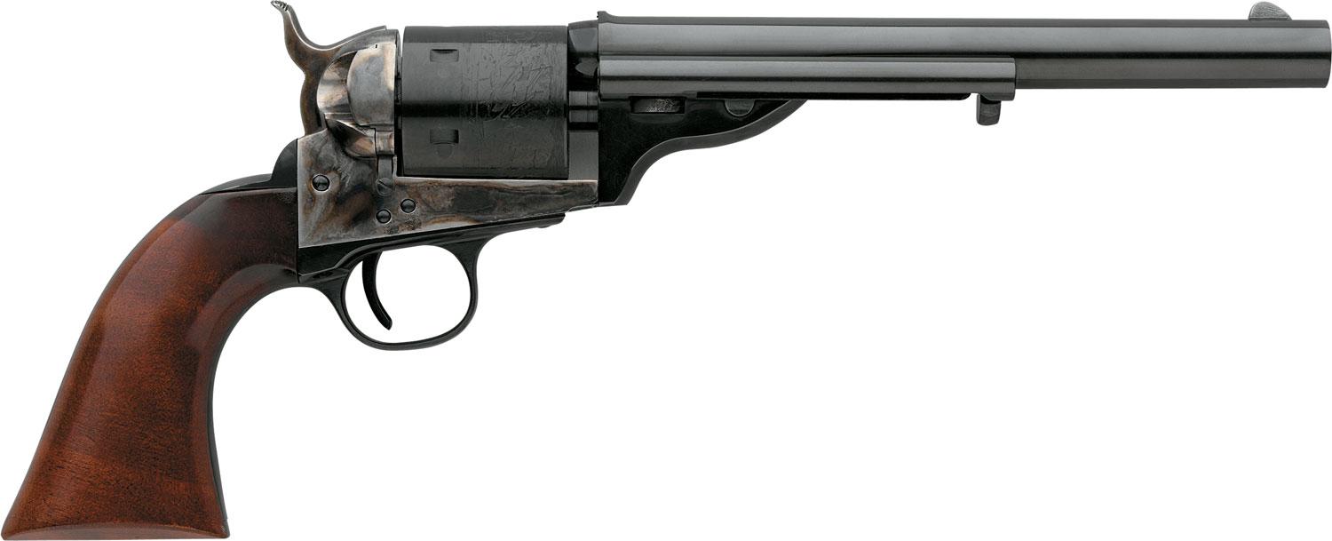 Taylors 1872 Open-Top Single Action Revolver 0916, 45 Colt, 7.5", Walnut Army Sized Grips, Case Hardened Finish, 6 Rds