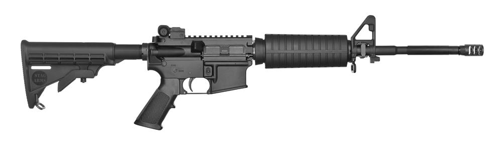Stag Arms Model 2 Semi-Auto Rifle SA210, 223 Remington/5.56 NATO, 16", A2 Black Stock, Black Hard Coat Anodized Finish, 10 Rd