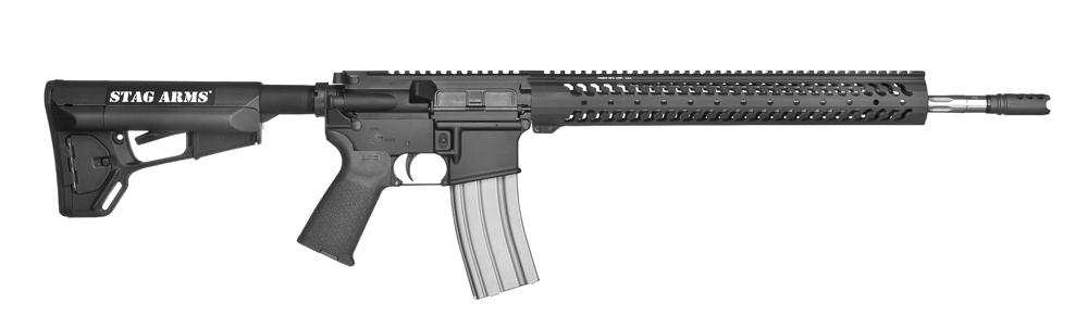 Stag Arms Model 3 Semi-Auto Rifle SA3G, 223 Remington/5.56 NATO, 18", Magpul ACS Black Stock, Black Hard Coat Anodized Finish, 30 Rd