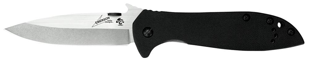 Kershaw CQC Drop Point Knife w/Plain Edge & G10 Front/Steel Back Handle (6055)