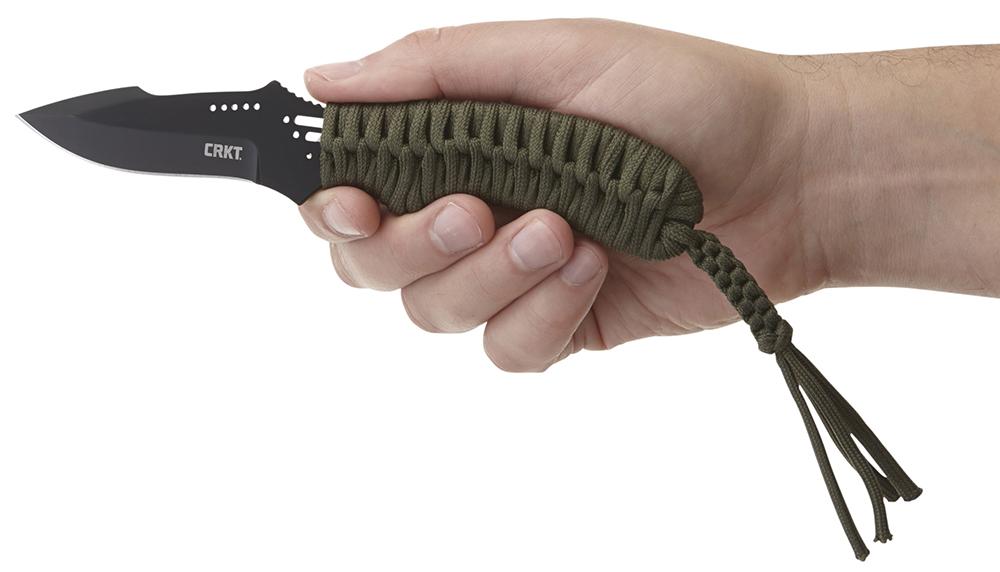 Columbia River Crawford Drop Point Survival Knife w/Plain Edge & Paracord Wrap OD Handle (2032)