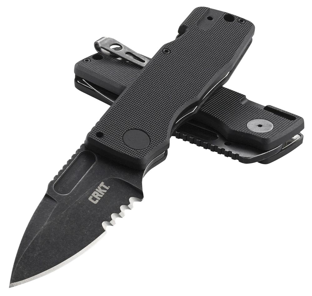 Columbia River Liong Mah Drop Point Fixed/Folding Knife w/Partially Serrated Edge & Glass Filled Nylon Handle (6530)