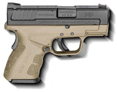 Springfield XD Mod.2 Essential Package Sub-Compact Pistol XDG9802FDE, 40 S&W, 3", Polymer Grips, FDE Finish, 9 Rds