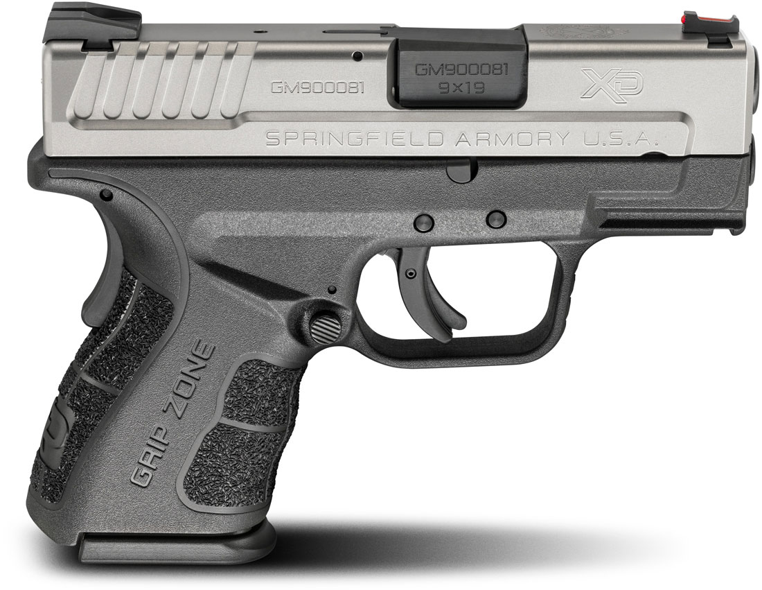 Springfield Mod.2 Essential Package Sub-Compact Pistol XDG9822HC, 40 S&W, 3", Black Polymer Grips, BiTone Finish, 12 Rd