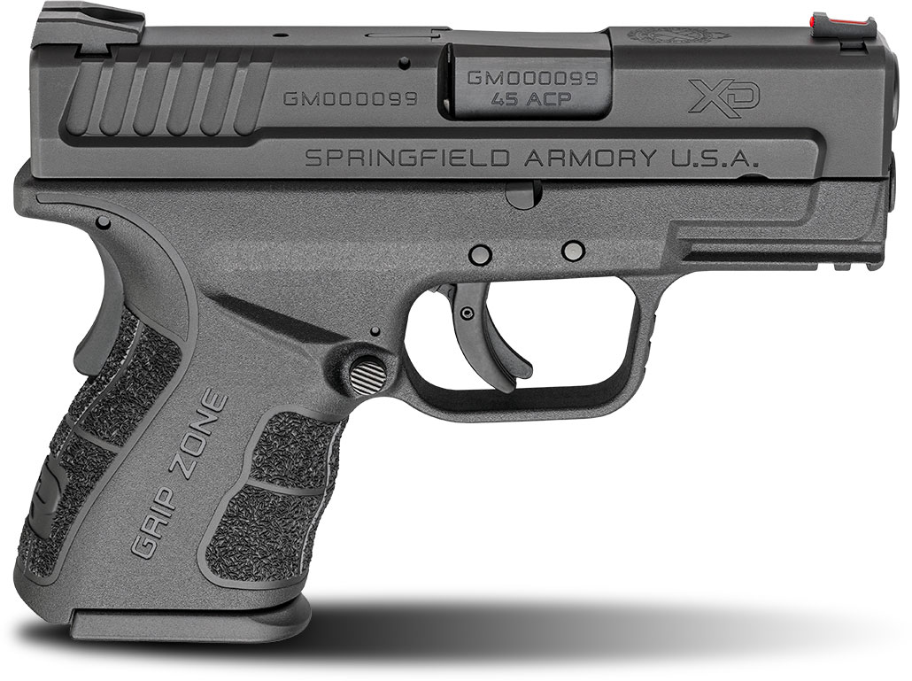Springfield XD Mod.2 Essential Package Sub Compact Pistol XDG9845BHC, 45 ACP, 3.3", Black Polymer Grip, Black Finish, 13 Rd