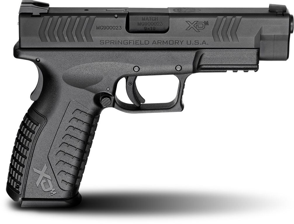 Springfield XDM Factor Essential Package Pistol XDM9201HCE, 9mm, 4 1/2 in, Polymer Grip, Black/Melonite Finish, 19 Rd