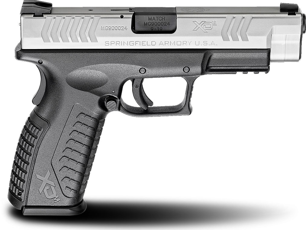 Springfield XDM Factor Essential Package Pistol XDM9212HCE, 40 S&W, 4.5 in, Polymer Grip, BiTone Finish, 16 Rd ( 2 Mags)