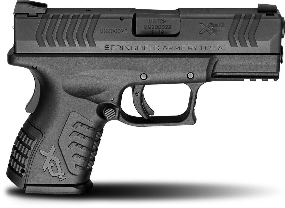 Springfield XDM Essential Package Compact Pistol XDM9384CBHCE, 40 S&W, 3.8 in, Polymer Grip, Black Finish, 16 Rd