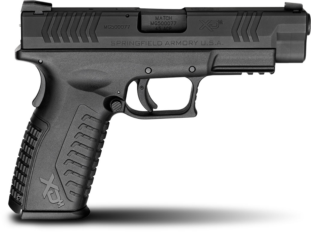 Springfield XDM Essential Package 4.5 Pistol XDM94545BE, 45 ACP, 4.5 in, Black Synthetic Grip, Black Finish, 10 Rd