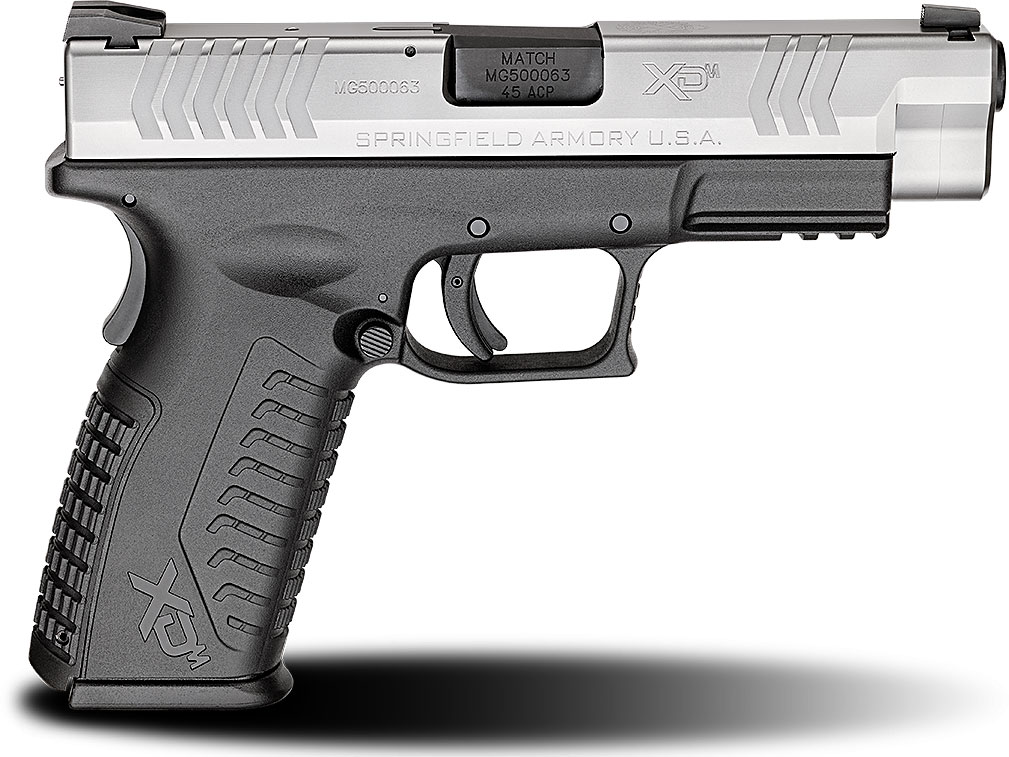 Springfield XDM Factor Essential Package Semi-Auto Pistol XDM9454SHCE, 45 ACP, 4.5 in, Polymer Grip, BiTone Finish, 13 Rd