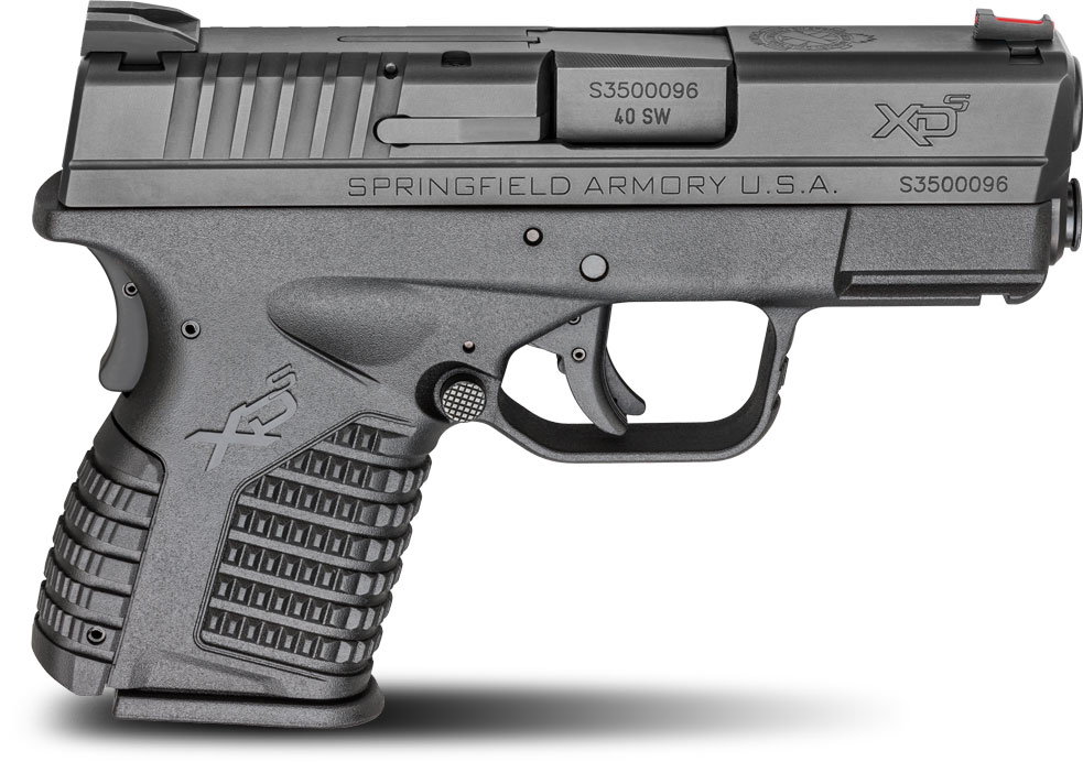 Springfield XDS Compact Essential Package Pistol XDS93340BE, 40 S&W, 3.3 in, Polymer Grip, Black Finish, 6 Rd