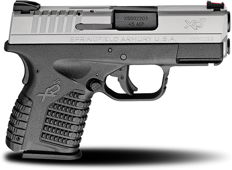 Springfield XDS Compact Essential Package Pistol XDS93345SE, 45 ACP, 3.3 in, Polymer Grip, BiTone Finish, 5 Rd