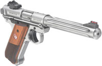 Ruger Mark IV Hunter Semi-Auto Pistol 40118, 22 LR, 6.8", Wood Grip, Stainless Finish