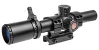TruGlo TruBrite Rifle Scope TG8516TL, 1-6x, 24mm Obj, 30mm Tube, Black Matte, Illuminated Duplex Reticle