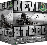 Hevishot Hevi-Steel Shotshells 65001, 12 Gauge, 3.5", 1-3/8 oz, 1550 fps, #1 Shot, 25 Rds/Bx