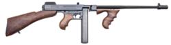 Thompson 1927A1 Deluxe Carbine Rifle T1B, 45 ACP, 16.5", Semi-AUto, Detachable Walnut Stock, Blue Finish, 30 Rds