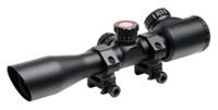 TruGlo Tru-Brite Rifle Scope TG8504TL, 4x, 32mm Obj, 1" Tube, Black, Illuminated Mil-Dot, 3 Color Reticle
