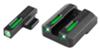 TruGlo TG13HP1A Tritium/Fiber Optic Sight, Green w/White Outline, for HK P30
