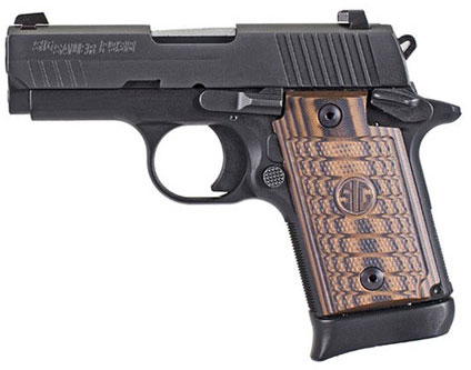 Sig P938 Select Pistol 9389SELAMBI, 9mm, Pistol 3 in, G-10 Grip, Nitron Finish, Siglite Night Sights, 7 Rd