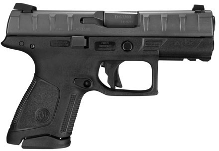 Beretta APX Compact Semi Auto Pistol JAXC921, 9mm Luger, 3.7", Interchangeable Backstrap Grips, Black Finish, 13 Rds