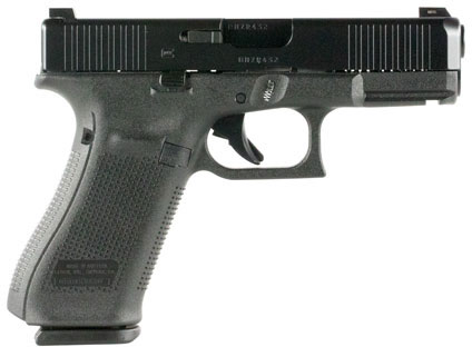 Glock 45 Gen5 Pistol PA455S703, 9mm, 4.02 in, Black Polymer Grip, Gas Nitride Finish, Night Sights, 17 Rds