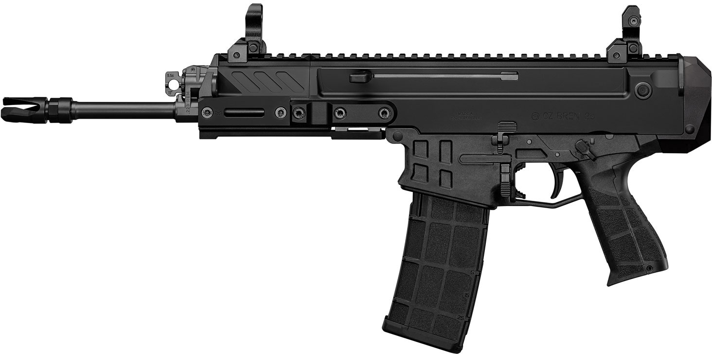 CZ Bren 2 MS Pistol 91452, 223 Remington, 14.17 in, Black Polymer Grip, Black Finish, 30 Rd