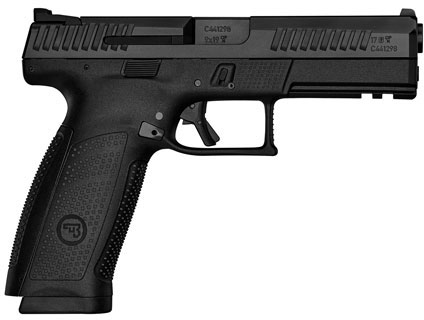 CZ-USA P-10 F Pistol 91540, 9mm, 4.5", Black Interchangeable Backstrap Grips, Black Nitride Finish, 19 Rds