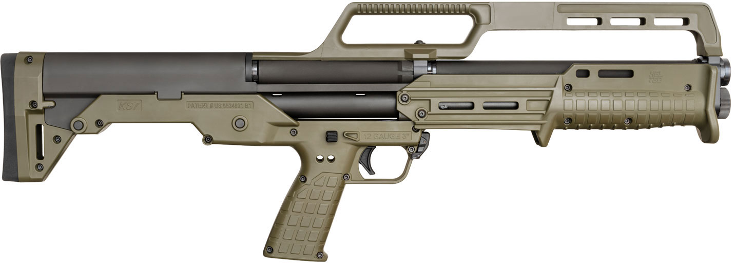 Kel-Tec KS7 BullPup Shotgun KS7GRN, 12 Gauge, 18.5 in, Chmbr, OD Green Synthetic Stock, Black Finish, 6 Rds