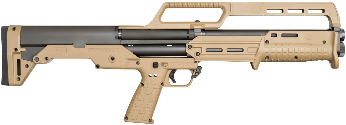 Kel-Tec KS7 BullPup Shotgun KS7TAN, 12 Gauge, 18.5 in, Chmbr, FDE Synthetic Stock, Black Finish, 6 Rds