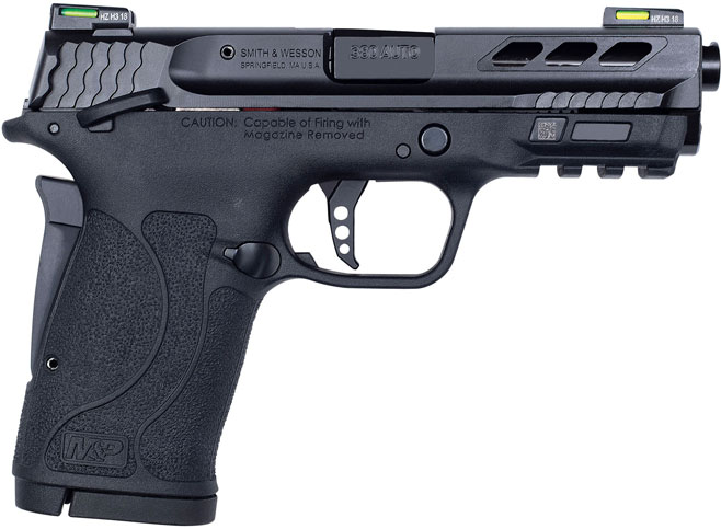 Smith and Wesson M&P 380 Shield EZ Performance Pistol 12717, 380 ACP, 3.675", Black Polymer Grips, Black Finish, 8 Rds
