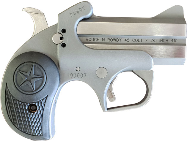 Bond Arms Roughneck Derringer BARN357, 357 Magnum / 38 Special, 2.5", Black Rubber Grip, Stainless Finish, 2 Rd