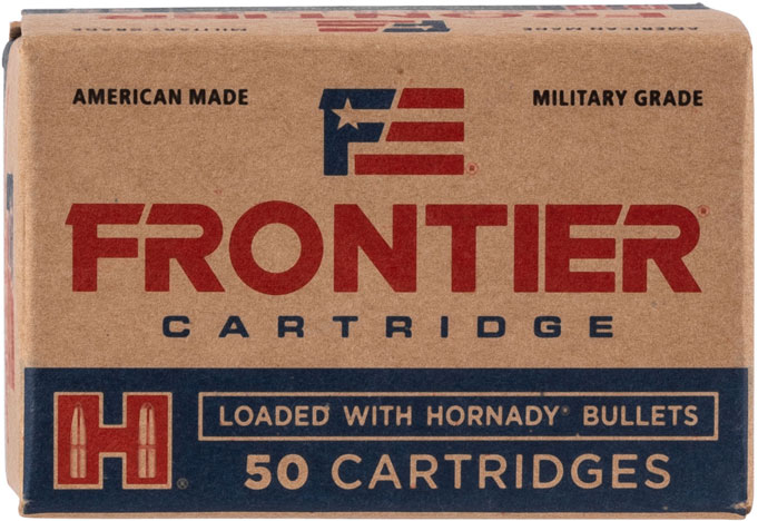 Hornady Frontier Rifle Ammunition FR100, 223 Remington, FMJ, 55 GR, 3240 fps, 50 Rds/bx