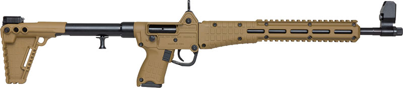 Kel-Tec SUB-2000 Semi-Auto Rifle SUB2K9GLK19BTANHC, 9mm, 16.25", Tan Synthetic Stock, Tan Finish, 15 Rd