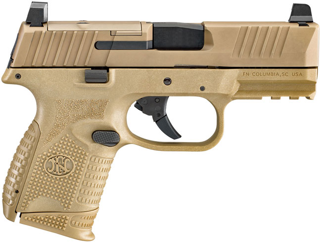 FN Herstal 509C Pistol 66100574, 9mm, 3.7 in, FDE Polymer Grip, No Manual Safety, FDE Finish, 12 Rd